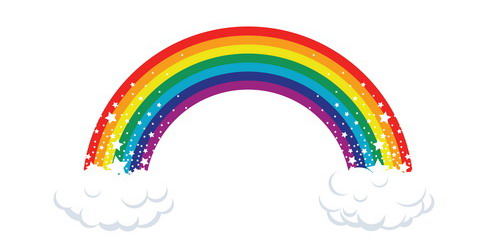 Download Rainbow in the Clouds Vector | DragonArtz Designs (we ...